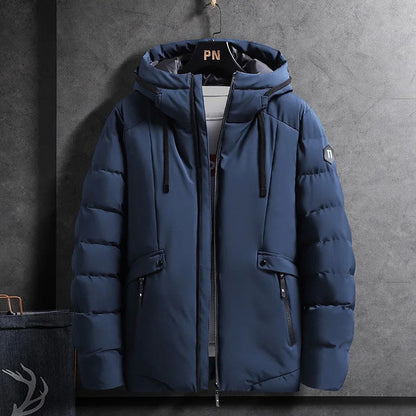 Crocksy Men’s Casual Hooded Cotton Down Jacket