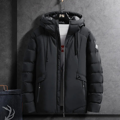 Crocksy Men’s Casual Hooded Cotton Down Jacket
